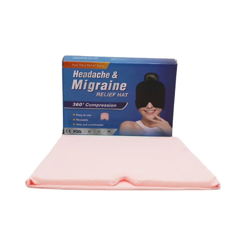 Baş ağrısı ayarlanabilir soğuk terapi tek boyutu sıvı jel buz mikrodalga ağrı kesici baş ağrısı kap migren kabartma şapka terapi kap