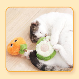 Juguete dental no tóxico para masticar para gatitos Juguete para gatos Silvervine en forma de fruta con hierba gatera - Product Image 3