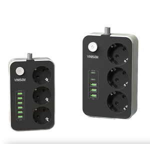 EU Standard 6USB <strong>Socket</strong> with Type c Charging Row <strong>Plug</strong> Household <strong>Terminal</strong> <strong>Block</strong> - Product Image 1