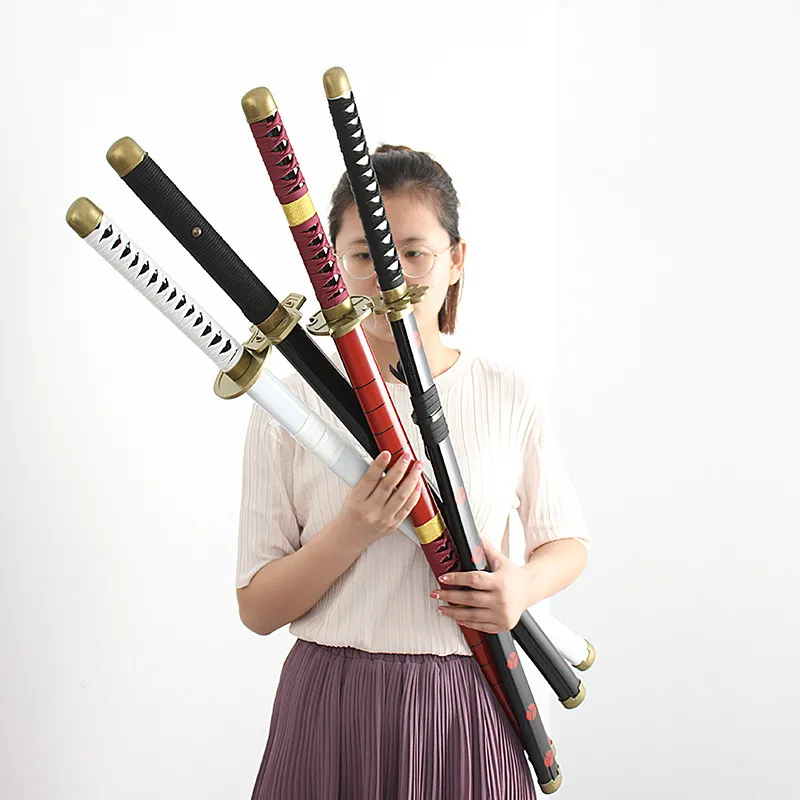 104cm Zoro kılıç Cosplay tek Katana parça ahşap kılıç Anime Katana oyuncak Zoro kılıç