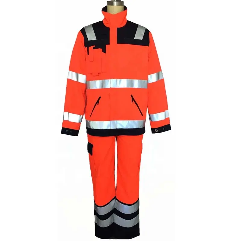 Chaqueta de entrada de fuego NFPA hi vis, traje retardante de fuego, ropa de trabajo personalizada