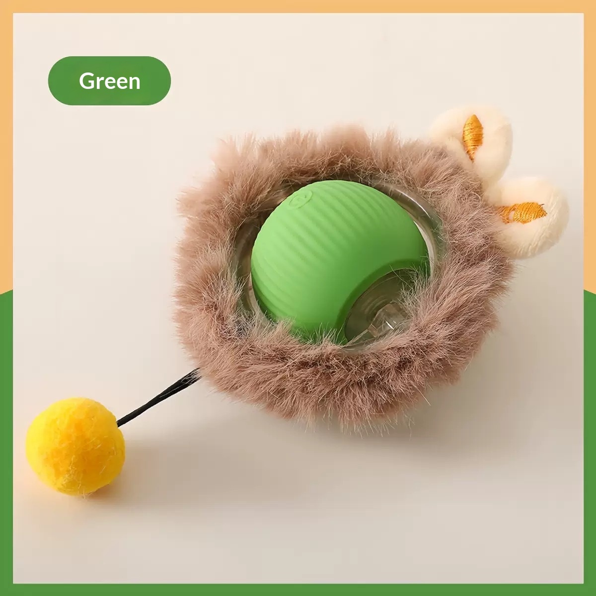 Bola de peluche verde