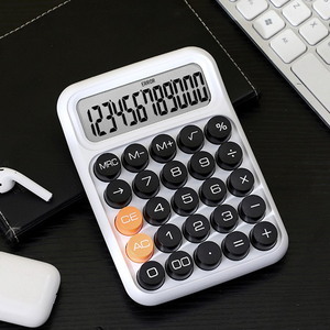 Оптовая продажа, 12-значный калькулятор с механической клавиатурой, материал ABS, большие кнопки, красочный офисный инструмент для экзамена студентов с питанием от батареи - Product Image 4
