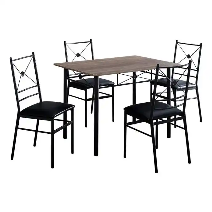 Juego de mesa de comedor de diseño antiguo, sillas y mesas de cuero modernas para comedor, 4 asientos, nuevo estilo, envío gratis