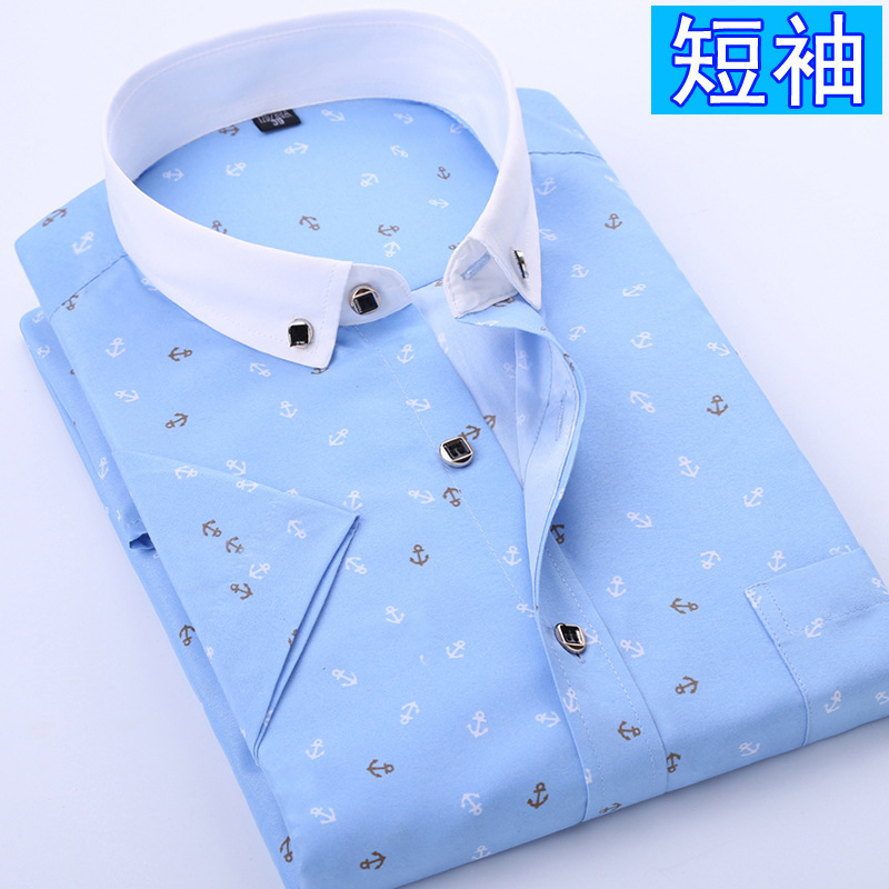 Chemise imprimée à manches courtes 6102 pour homme