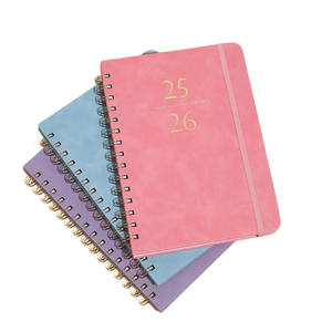 办公学校用品定制<span class=keywords><strong>A4</strong></span>螺旋笔记本内衬格子纸书写记事本定制Logo印刷批发来样定做