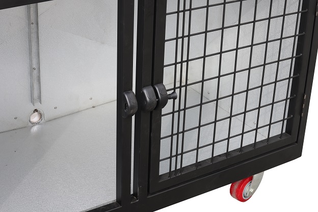 Powder Coated Galvalume Draining Kennel with Tempered Glass Door