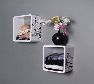 Caja de almacenamiento de apilamiento funcional, juego de estante de cubo decorativo de montaje en pared - Product Image 4