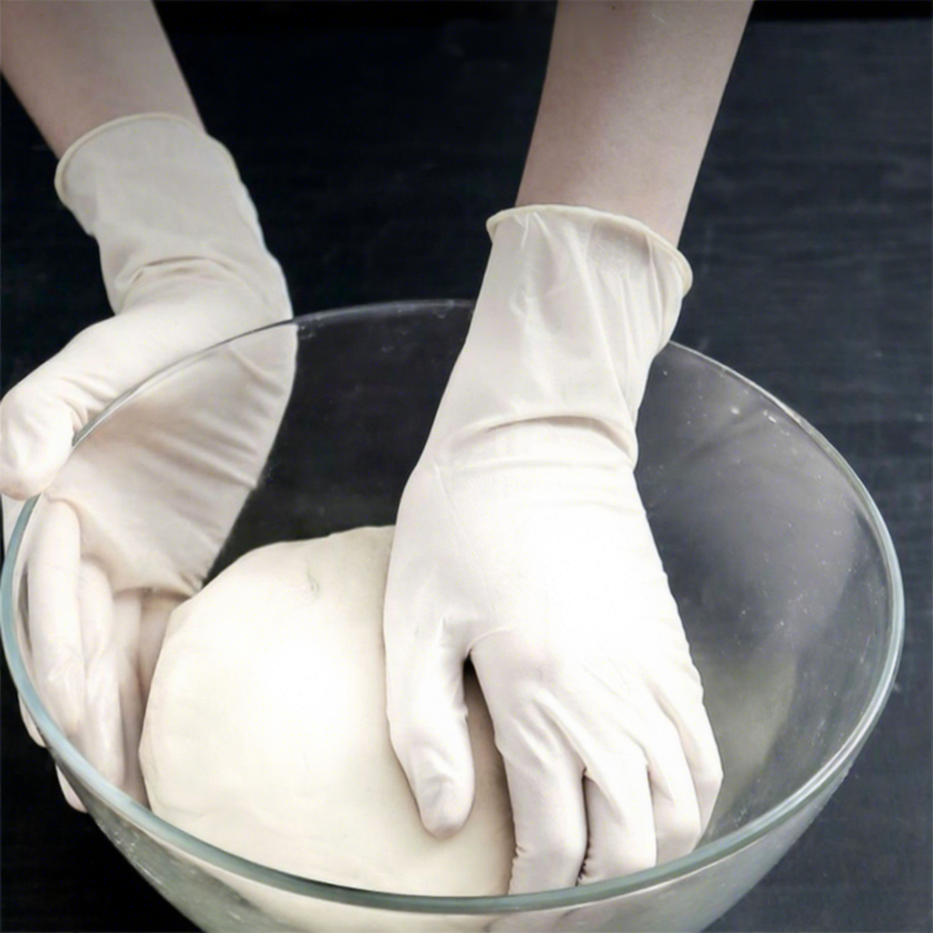 Gants jetables en nitrile pur blanc-s
