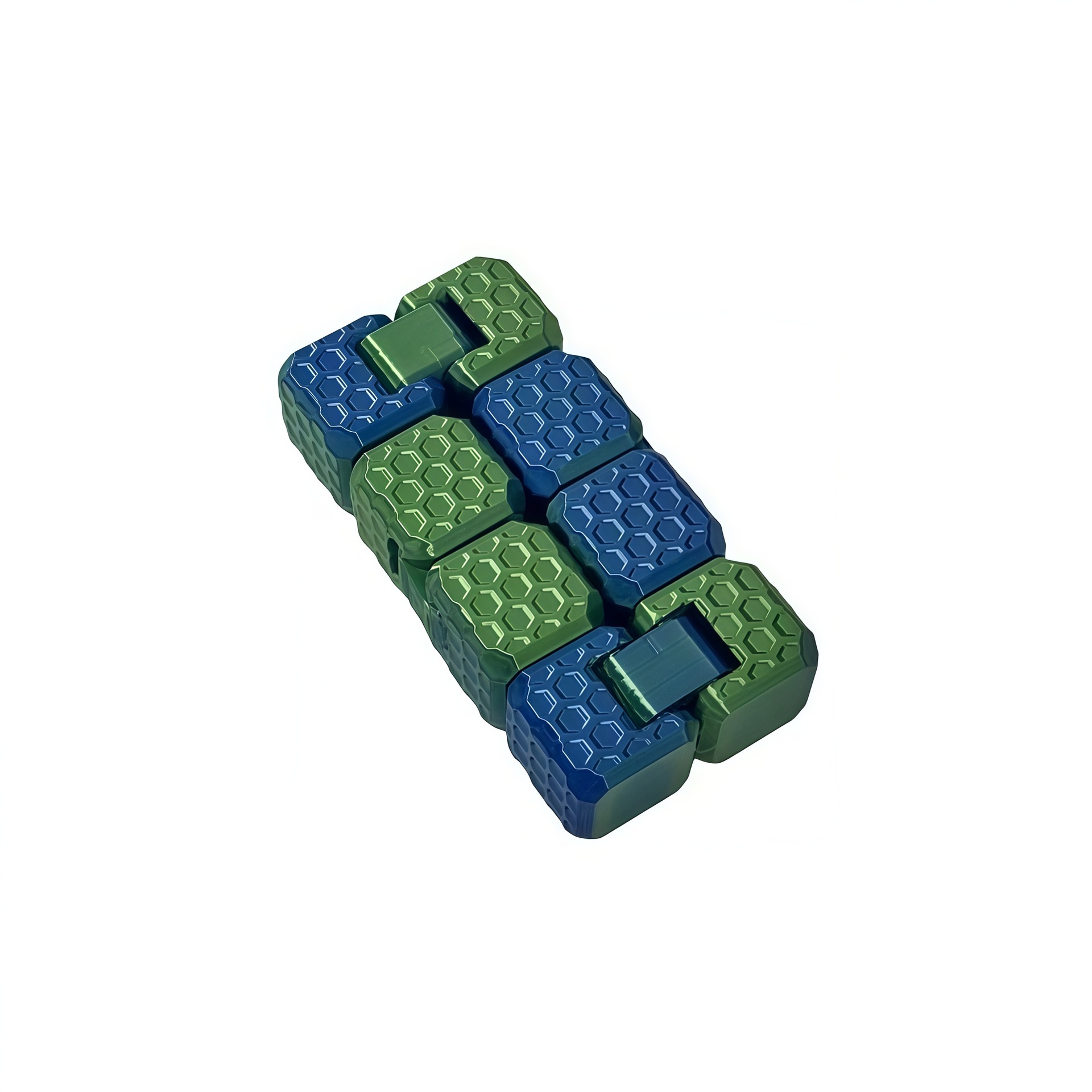 Cubo de panal-azul-verde