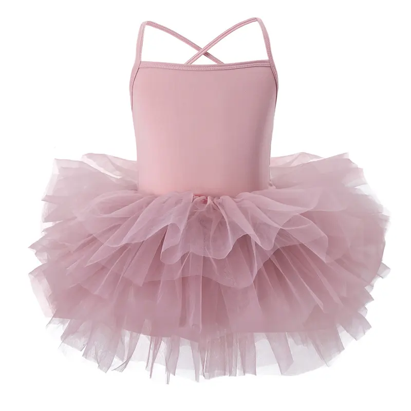 Vestido de menina tutu infantil de 3 a 10 anos, sem mangas, cor pura, para dançar de aniversário, saia de malha de tule e balé, vestido de aniversário para crianças