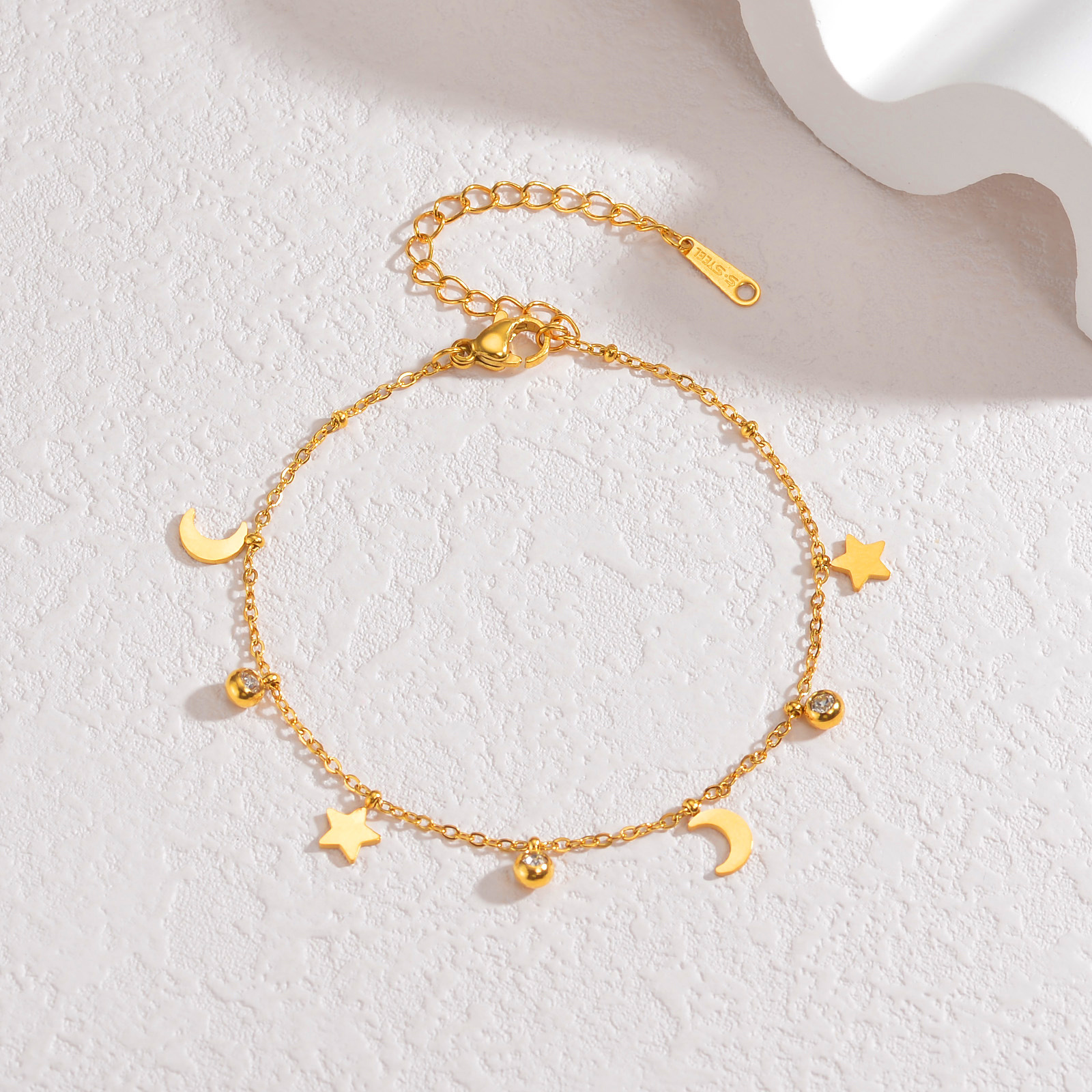 Pulsera estrella luna - 18k