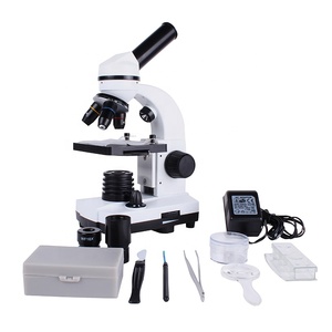 XSP-1405B 45度倾斜可旋转单目观察头部学校实验室发光二极管照明生物显微镜 - Product Image 2
