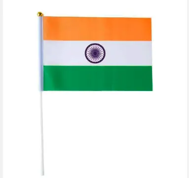 Individuelle nationale Länderflaggen indische Flagge indische kleine Stick-Mini-Handflaggen