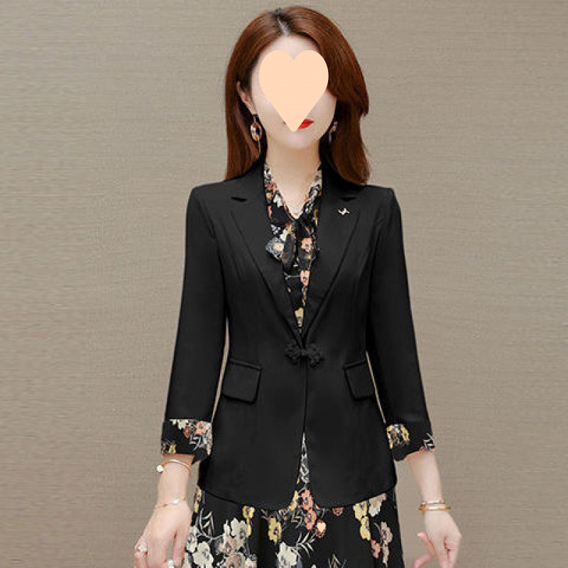 Black-single small jacket