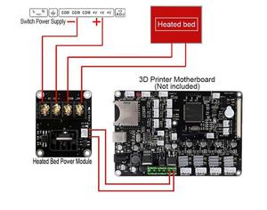 Yeni 3D yazıcı sıcak yatak mosfet transistör güç genişletme kartı/ısı yatak güç modülü Anet A8 A6 A2 Compate siyah rampaları 1.4 - Product Image 3