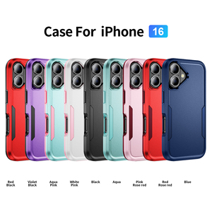 适用于iPhone 16重型防护装甲坚固电脑外壳适用于iPhone 15 14 Plus 13 12 2合1防震防护手机外壳 - Product Image 6