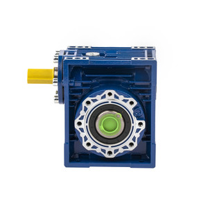 Liga RV075 Worm Gearboxes com entrada dupla e Motor Blue OEM alumínio <span class=keywords><strong>Gearbox</strong></span>