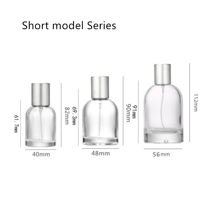 Clair modèle court + spray argent + bouchon argent mat