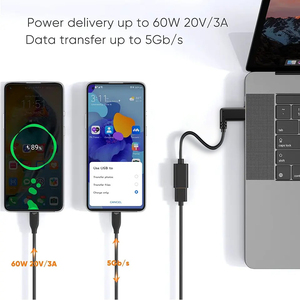 Cavo convertitore Usb tipo c a otg max 3A cavo digitale usb c per il trasferimento dati - Product Image 6