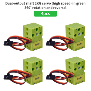 4pcs <strong>Servo</strong> Dual-output Shaft 2KG <strong>Servo</strong> (high Speed) 360&deg; Rotation and Reversal 270&deg; 360&deg; Steering Gear <strong>Servo</strong>