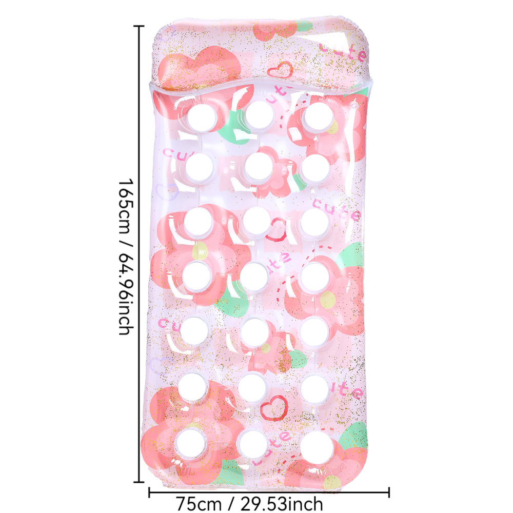 Étagères flottantes en forme de fleur rose à paillettes avec trous