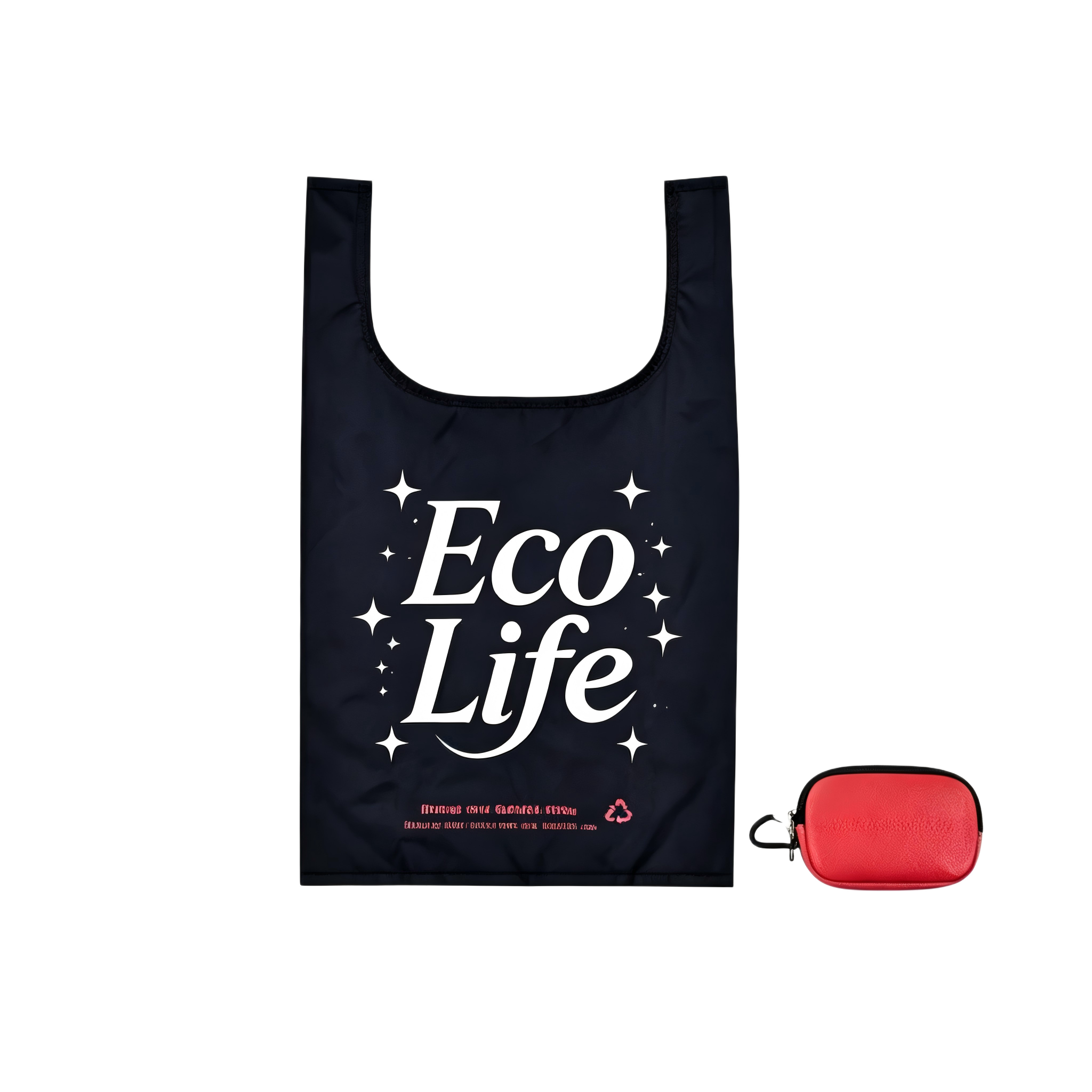 Borsa per la spesa con clip nera