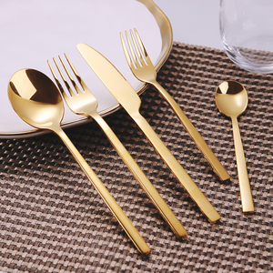 Wholesale C01 Restaurant Cutlery, Gold Cutlery Sets, Stainless Steel <strong>Flatware</strong> for Wedding