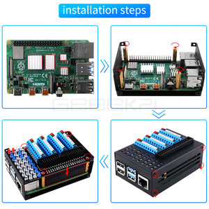 GeeekPi 40pin cavo presa GPIO morsettiera custodia in metallo con LED per Raspberry Pi 4 modello B - Product Image 5