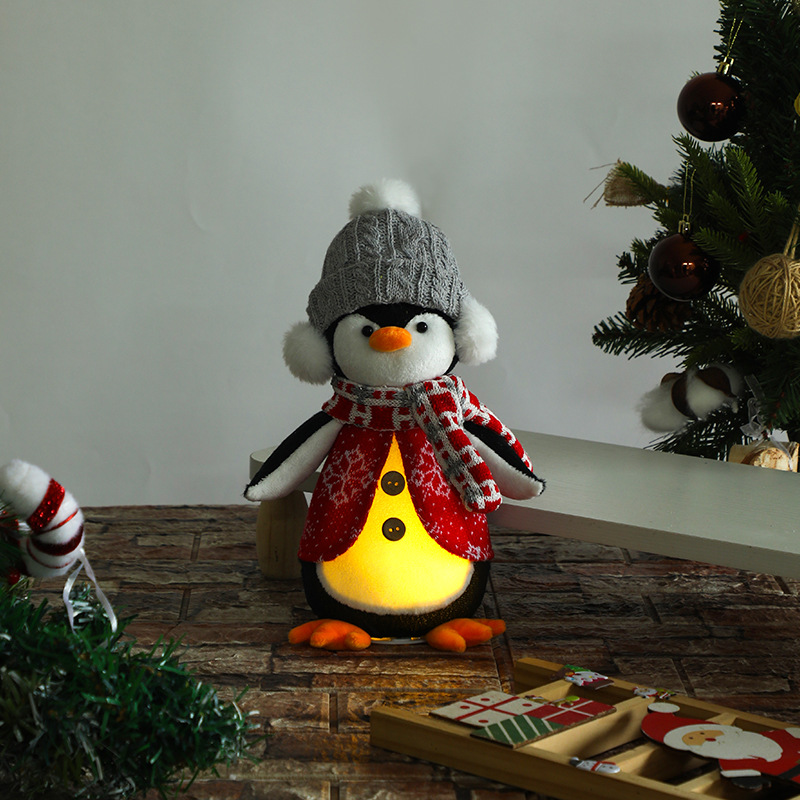 Gray Hat Glowing Penguin