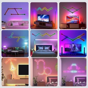 2025ไฟ LED ติดผนัง6ชิ้น, ชุดไฟ LED ติดผนังอัจฉริยะตกแต่งบ้าน6ชิ้น
