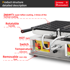 Commercial Waffle Ball Bubble Waffle <strong>Maker</strong> Machine Baby Japanese <strong>Cake</strong> Egg Snack Machine Mini <strong>Round</strong> Waffle <strong>Maker</strong> - Product Image 4