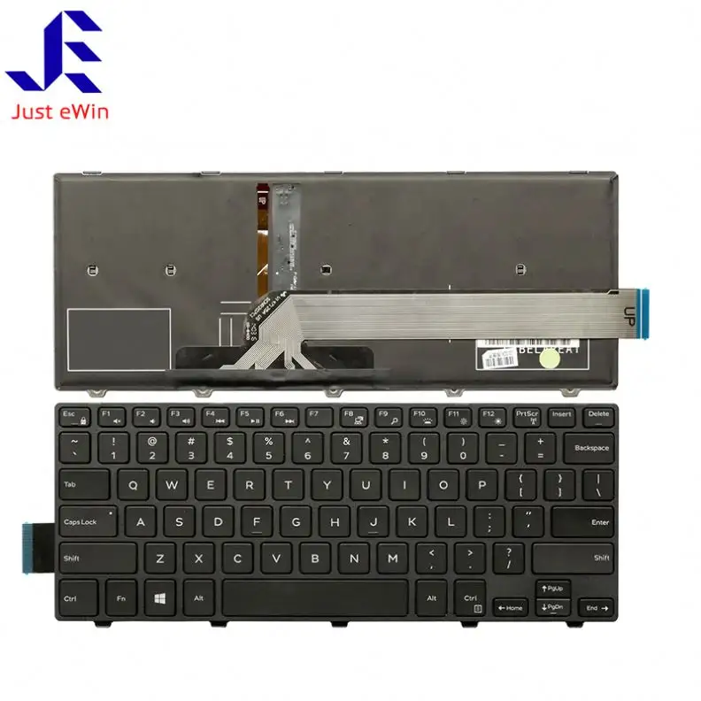 Teclado negro para ordenador portátil para Dell Inspiron 14-3000 Serie 3441 3442 3443 3451 teclado de EE. UU.