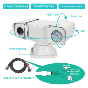 Smart PTZ <strong>Camera</strong> 2MP Infrared 150m Auto Tracking AI Recognition Waterproof MDVR <strong>Camera</strong> for Special Vehicle Marine Application - Product Image 3