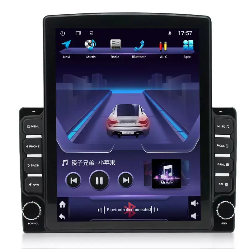 Radio con GPS para coche, reproductor Multimedia Universal con android, pantalla de 9,7 pulgadas, estilo tesla, compatible con llamadas manos libres