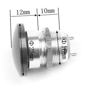 16mm metal mushroom head start self-reset button switch often open green screw foot current <strong>5A</strong> Switch Integrated <strong>Circuits</strong> - Product Image 5