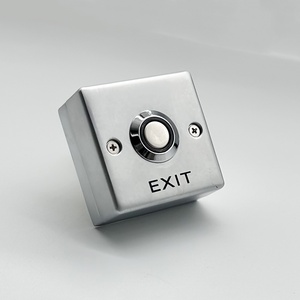 Door <strong>Exit</strong> Switch Release Zinc Alloy <strong>Push</strong> <strong>Button</strong> With Blue LED Light 12V Smart Lock <strong>System</strong> for Home Appliance - Product Image 4