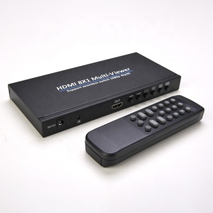 Xput 4K 1080P <strong>8</strong> in 1 Out <strong>HDMI</strong> <strong>Switch</strong> 8x1 <strong>HDMI</strong> Seamless Quad Multi-Viewer Switcher With Remote Control Black - Product Image 1