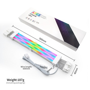 PC Case PSU Extension RGB Cable ATX <strong>24Pin</strong> + PCI-E GPU 8Pin Color Line ARGB Streamer Transfer <strong>Adapter</strong> M/B 5V 3Pin SYNC - Product Image 5
