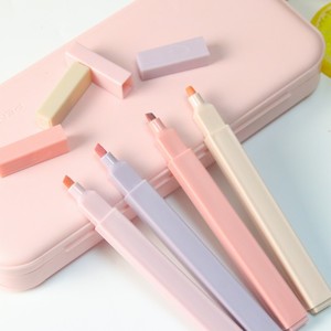 可定制马卡龙彩色迷你荧光笔记号笔套装男女学校用斜笔尖 - Product Image 4