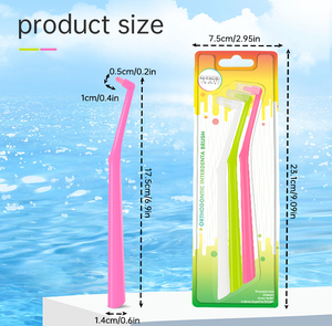 3 pcs End tuft bàn chải đánh răng vết bẩn bàn chải làm sạch khu vực khó khăn niềng răng nha khoa cấy ghép răng trở lại răng khôn - Product Image 3