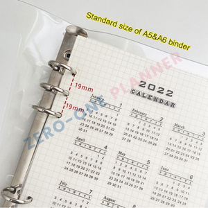 Custom A5 A6 Calendar Frosted PP Divider for Planner 2022 Plastic Index Pages with Date - Product Image 6