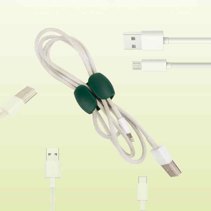 Simple Multi-Function Winder with Flexible Design for Kitchen Use for Earphone Charging & Data Cable Storage