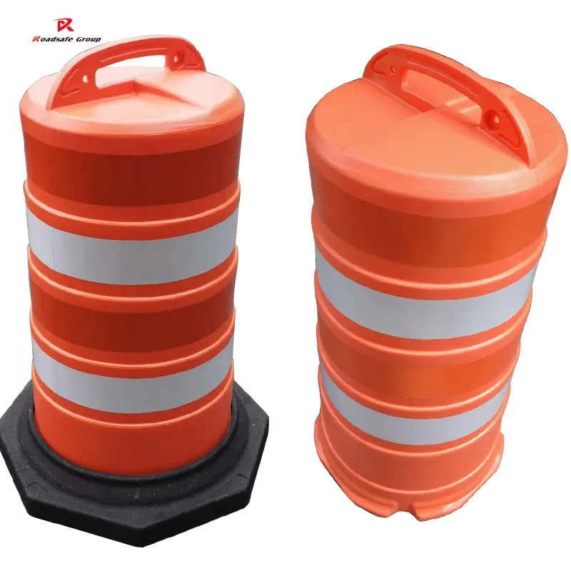 ROADSAFE-barril de tambor de tráfico de América del Sur, barril rojo de seguridad contra choques, barrera de tráfico naranja, resistente