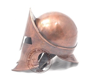 仿古铜饰面<span class=keywords><strong>300</strong></span>电影斯巴达头盔手工18号钢皮头盔成人万圣节战士服装