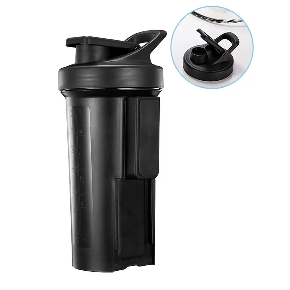 MacFit 700ml Protein Shaker tek duvar PP plastik çalkalayıcı su şişesi spor BPA ücretsiz sızdırmaz kapak için süper güçlü mıknatıs ile