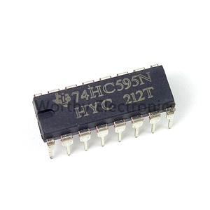 Circuitos integrados entrada serial de 8 bits/salida paralela marca de registro 74HC595N 74HC595 DIP-16 SN74HC595N, piezas electrónicas