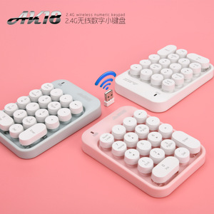 AK18 teclado numérico inalámbrico 18 teclas teclado PBT teclado financiero Mini teclado inalámbrico