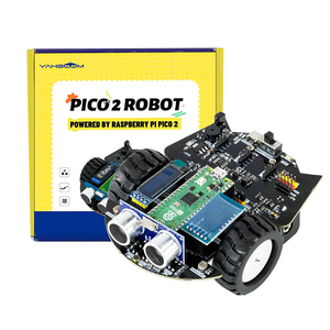 バッテリー付きRaspberry Pi Pico 2を除くSTEM教育用リモートコントロールコーディングロボット玩具学習キット - Product Image 1