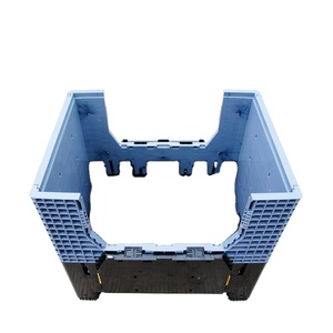 Caja de paleta sólida de plástico apilable Caja de paleta de fruta de contenedor apilable de plástico resistente - Product Image 3